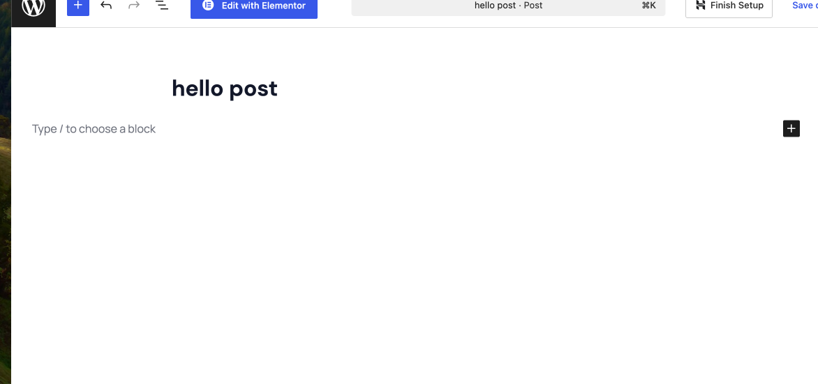 hello post